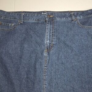 LEE Riders Women's Midrise Skirt Blue Denim Size 22M Dark Wash -1258